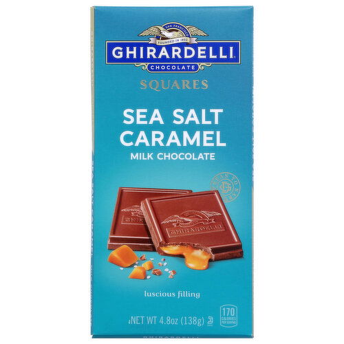 Ghirardelli Chocolate, Sea Salt Caramel, Squares