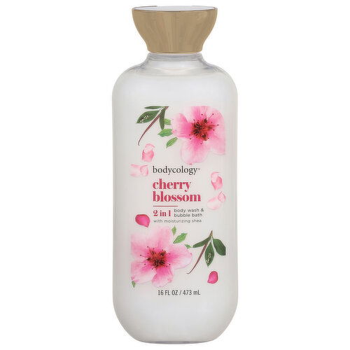 Bodycology Body Wash & Bubble Bath, Cherry Blossom, 2 in 1