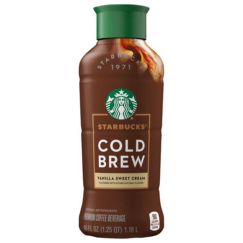 Starbucks Cold Brew Premium Vanilla Sweet Cream Coffee Beverage
