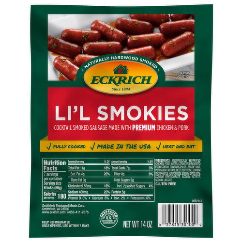 Eckrich Li'l Smokies Cocktail Smoked Sausage Links