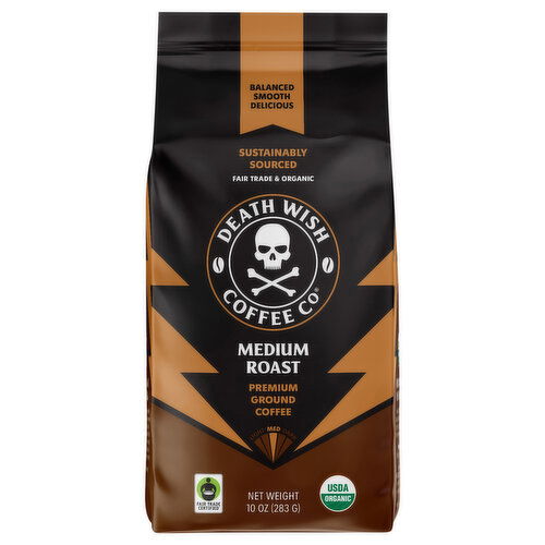 Death Wish Coffee Co Premium Ground Medium Roast Coffee