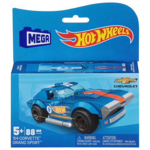 Mega Hot Wheels Toy, '64 Corvette Grand Sport, Chevrolet