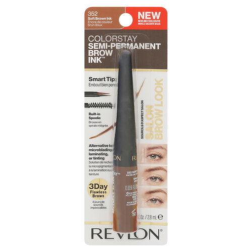 ColorStay Brow Ink, Semi-Permanent, Soft Brown Ink 352