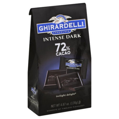 Ghirardelli Intense Dark Dark Chocolate, Twilight Delight, 72% Cacao
