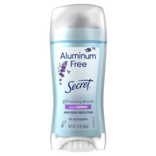 Secret Aluminum Free Aluminum Free Deodorant for Women, Lavender, 2.4 oz