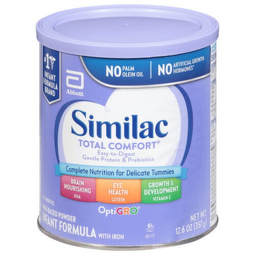 Similac Total Comfort Infant Formula, with Iron, Milk-Based Powder, 0-12 Months