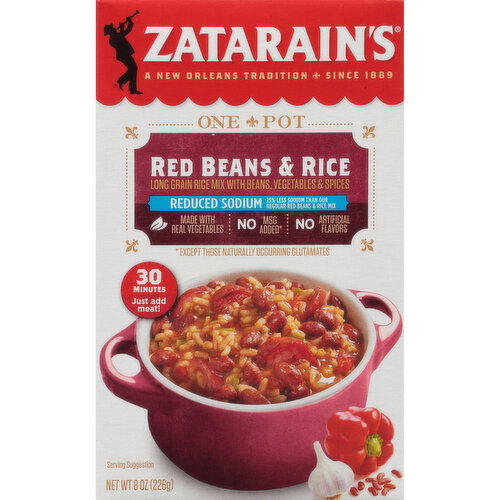 Zatarain's One Pot Reduced Sodium Red Beans & Rice Mix