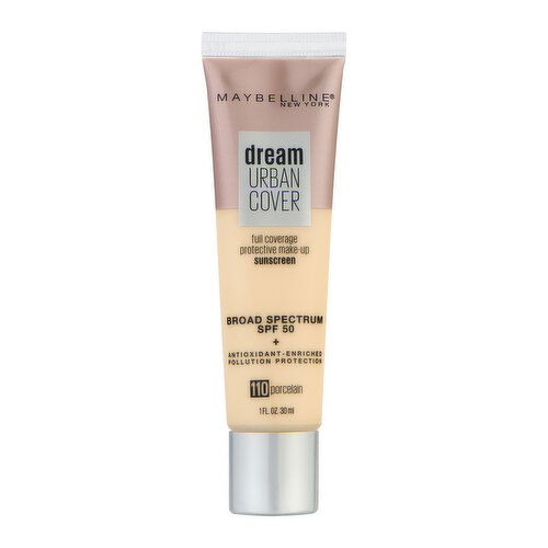 maybelline Dream Urban Cover Foundation, Porcelain 110, SPF 50