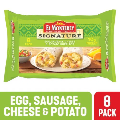 El Monterey Signature Burritos, Egg, Sausage, Cheese & Potato