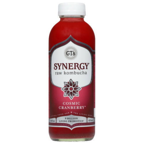 GT's Synergy Kombucha, Raw, Cosmic Cranberry