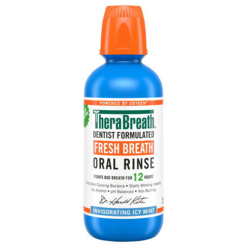 TheraBreath Oral Rinse, Fresh Breath, Invigorating Icy Mint