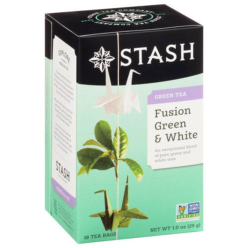 Stash Green Tea, Fusion Green & White, Tea Bags