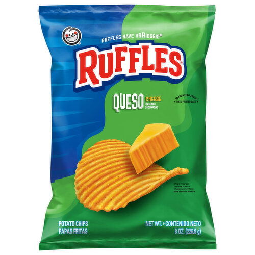 Ruffles Potato Chips, Queso Cheese Flavored