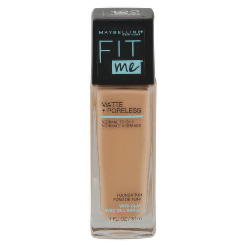 Fit Me Foundation, Matte + Poreless, Creamy Beige 122