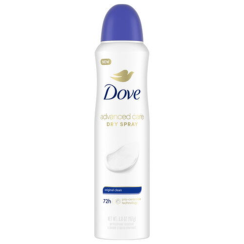 Dove Advanced Care Antiperspirant Deodorant, Original Clean, Dry Spray, 72h