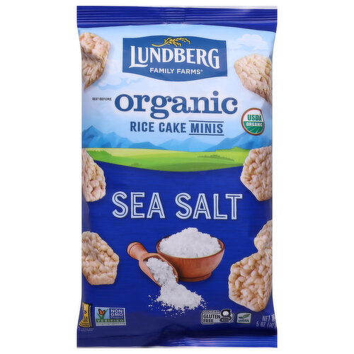 Lundberg Rice Cake, Organic, Sea Salt, Minis