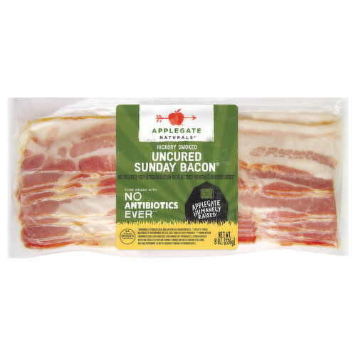 Applegate Naturals Bacon, Sunday, Uncured, Hickory Smoked