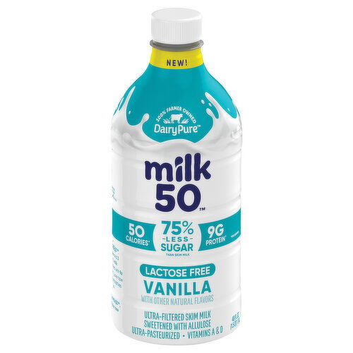 DairyPure Skim Milk, Lactose Free, Vanilla