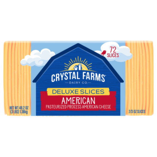 Crystal Farms Cheese, American, Deluxe Slices