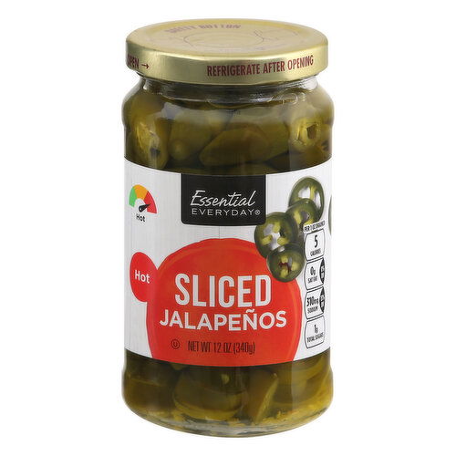 Essential Everyday Jalapenos, Hot, Sliced