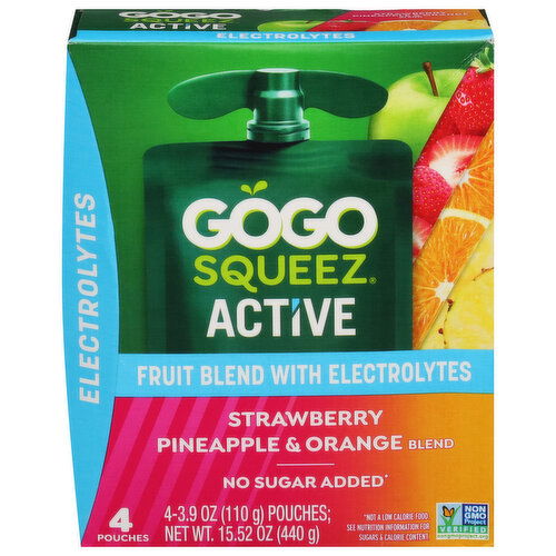 GoGo Squeez Fruit Blend, Strawberry Pineapple & Orange