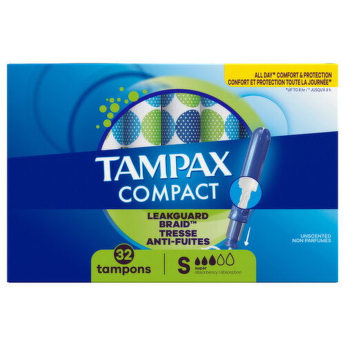 Tampax Compact Super Unscented Tampons