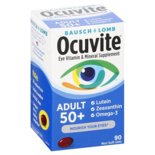 Ocuvite Eye Vitamin, Adult 50+, Mini Soft Gels