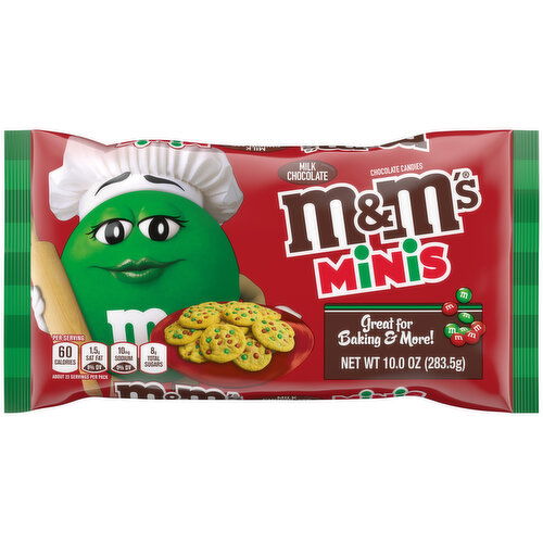 M&M'S M&M'S Minis Milk Chocolate Christmas Candy, 10 Oz Bag