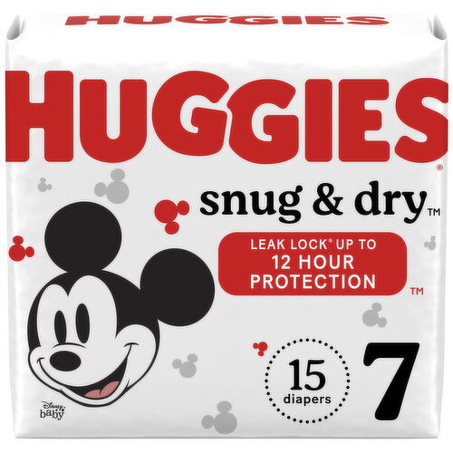 Huggies Snug & Dry Diapers, Disney Baby, 7 (Over 41 lb)