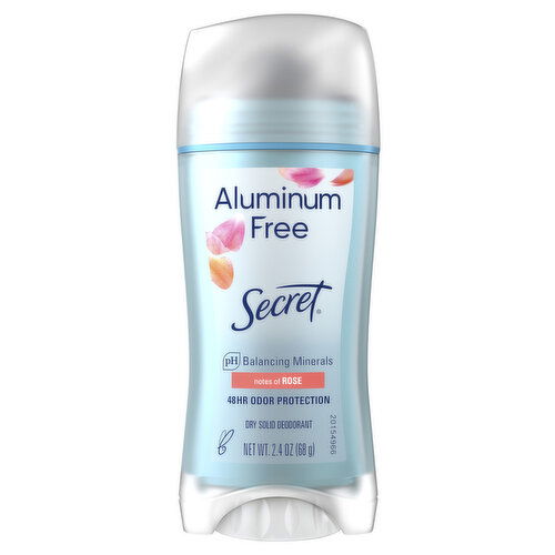 Secret Aluminum Free Aluminum Free Deodorant for Women, Rose, 2.4 oz