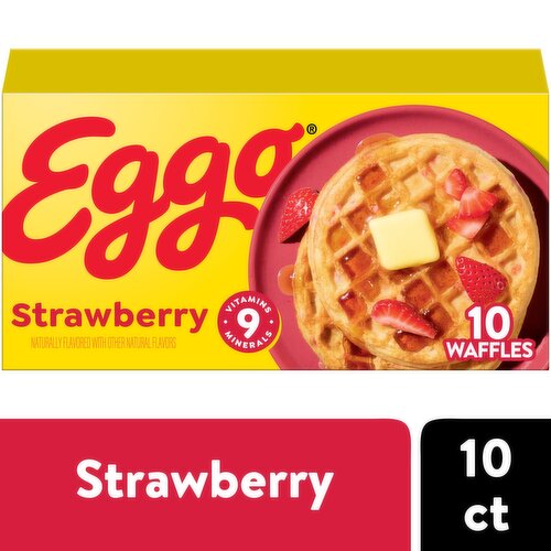 Eggo Frozen Waffles, Strawberry, Easy Breakfast