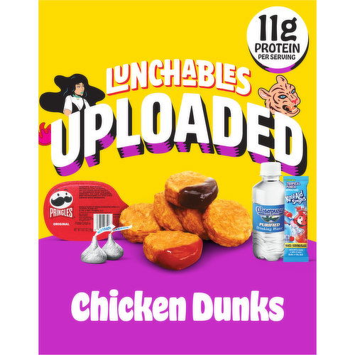 Lunchables Chicken Nugget Meal Kit with Water, Pringles,  Hershey's Kisses, & Kool Aid Tropical Punch Single