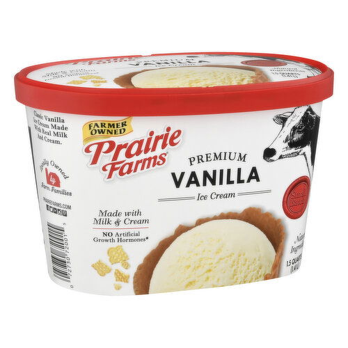 Prairie Farms Ice Cream, Premium, Vanilla