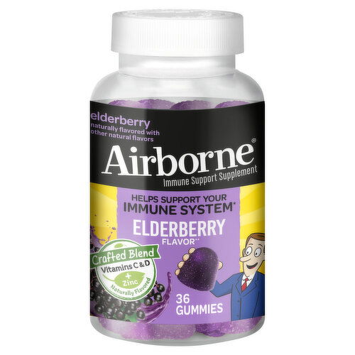 Airborne Gummies Elderberry Flavor Immune Support