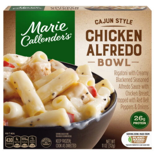 Marie Callender's New Orleans Style Chicken Alfredo Bowl, Frozen Meal