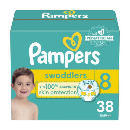 Pampers Swaddlers Swaddlers Active Baby Diapers, Size 8