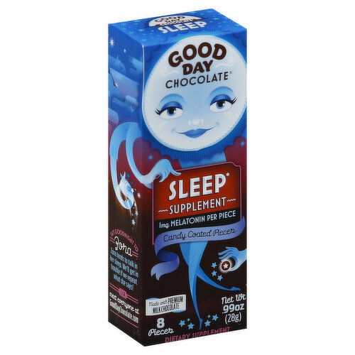 Good Day Chocolate Sleep Supplement, Candy Coated, Pieces