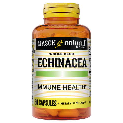 Mason Natural Echinacea, Whole Herb, Capsules