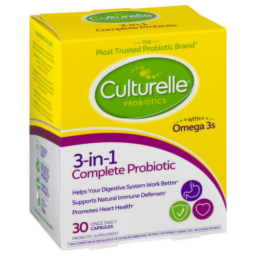 Culturelle Complete Probiotic, 3-in-1, with Omega 3s