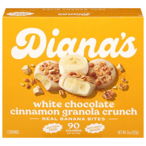 Diana's Gluten Free Cinnamon Granola Crunch  Frozen Fresh Fruit Bananas Bites