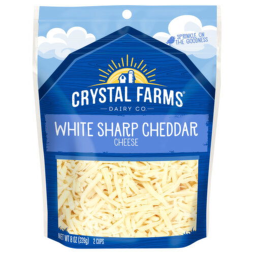 Crystal Farms Cheese, White Sharp Cheddar