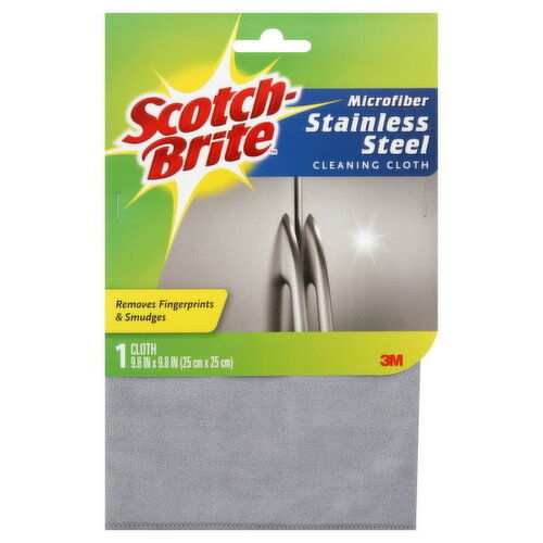 Scotch-Brite Cleaning Cloth, Microfiber, Stainless Steel