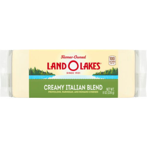 Land O Lakes Creamy Italian Blend Cheese Chunk, Blend of Provolone, Parmesan, & Romano
