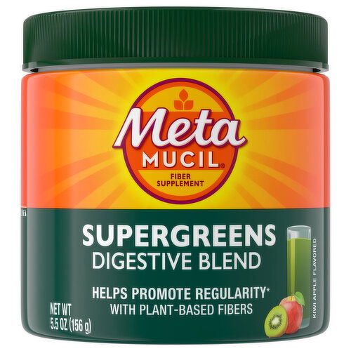 Metamucil Digestive Blend Kiwi Apple Flavored Supergreens