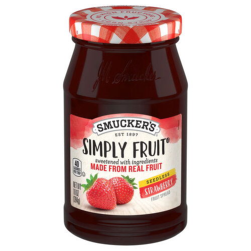 Smucker's Fruit Spread, Simply Fruit, Seedless Strawberry