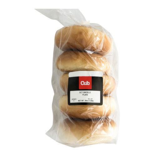 Cub Bakery Plain Bagels
5 Count