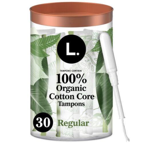 L. Organic Cotton Cotton Tampons Regular Absorbency