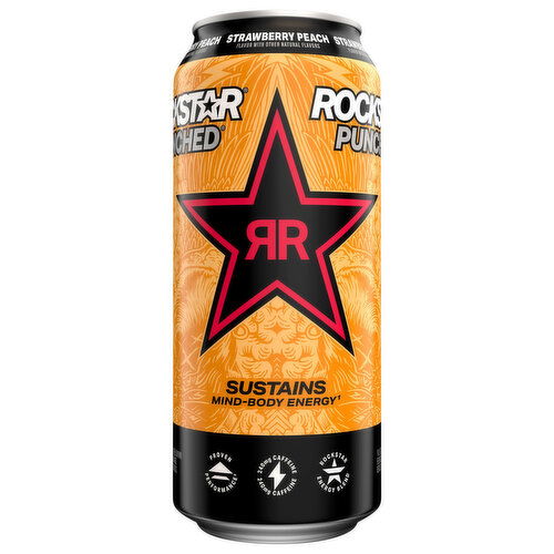 Rockstar Strawberry Peach Energy Drink