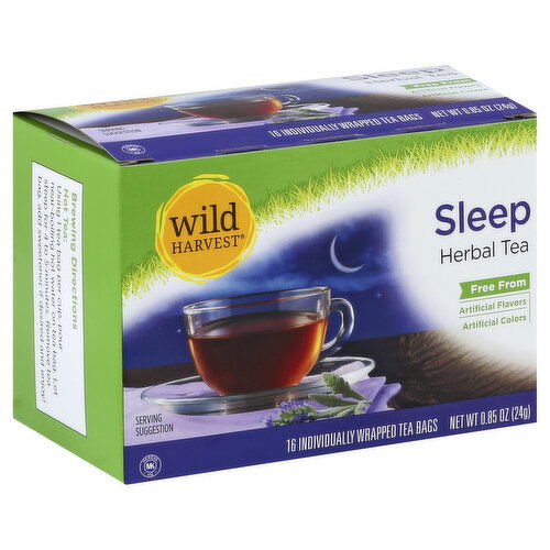 Wild Harvest Herbal Tea, Sleep, Bags