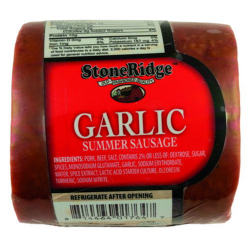 StoneRidge Garlic Summer Sausage